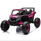 preview thumbnail 1 of 93, 12V Kids Ride-On Car with 3-Point Safety Harness, USB Music & LED Lights, Ages 3-8 Pink