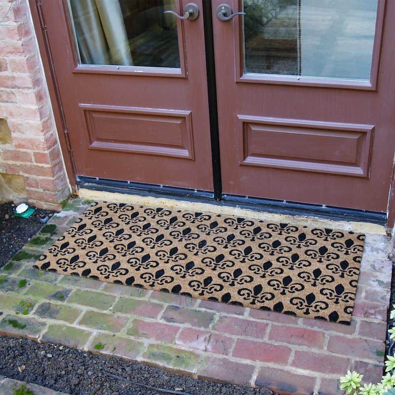 Rubber-Cal "Coir Double Wide Door Mats" - 2 Double Doormats - 24" x 57"
