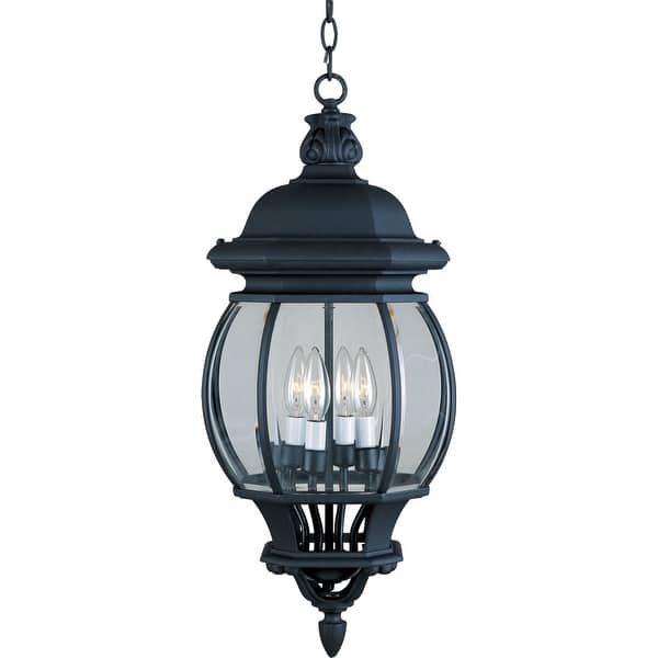 slide 2 of 3, Maxim Crown Hill 26" Tall 4 Light Outdoor Lantern Pendant Black