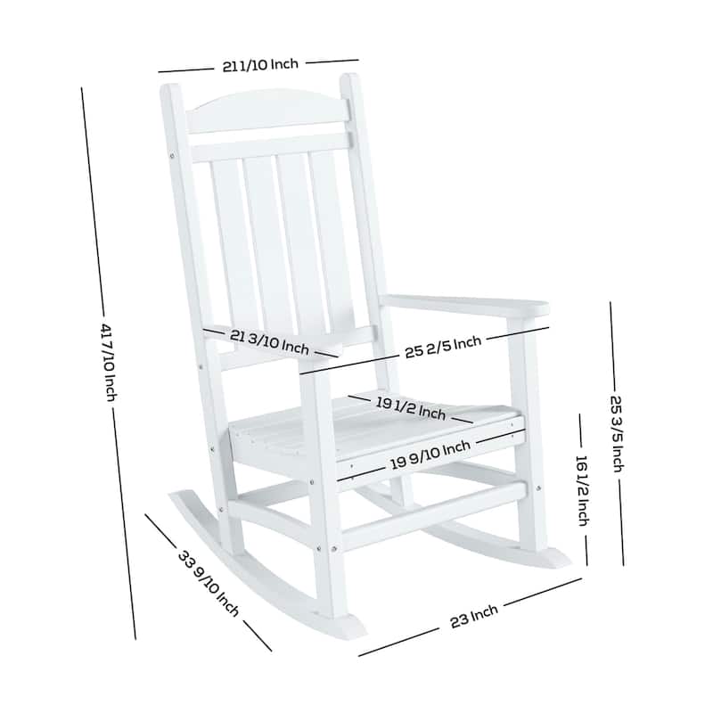 Laguna Hdpe All Weather Outdoor Patio Rocking Chair (Set of 2)