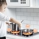 preview thumbnail 5 of 3, Wooden Play Kitchen, Kids Kitchen Playset with Cookware Accessories
