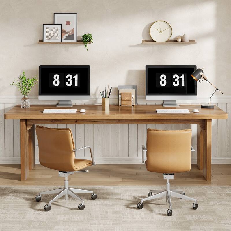 78.7 Inches Large Two Person Computer Desk for Home Office