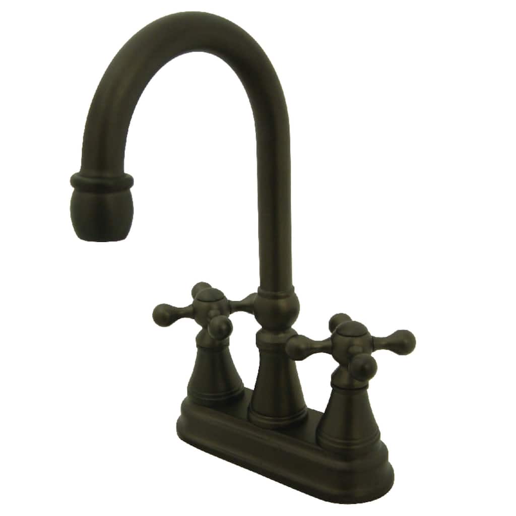 Kingston Brass Governor Centerset Bar Faucet with Metal Cross Handles