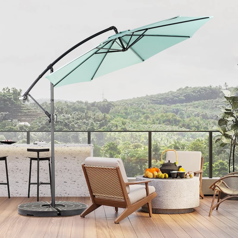 Topcraft 10ft Offset Hanging Market Patio Umbrella