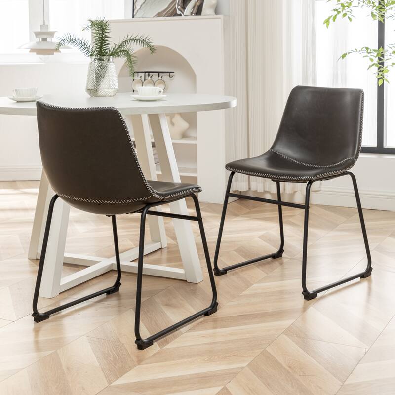 Roundhill Furniture Varna 5-Piece Round Dining Set, Trestle Dining Table with 4 Chairs
