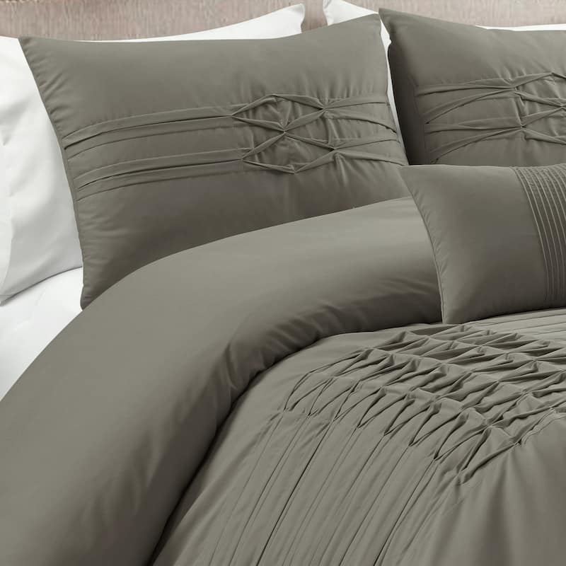 Lush Decor Arora Pleat 5 Piece Comforter Set