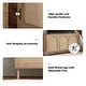 preview thumbnail 31 of 35, Ulysses Farmhouse 56"W Storage 3-Door Rattan Sideboard with Adjustable Shelves by HULALA HOME