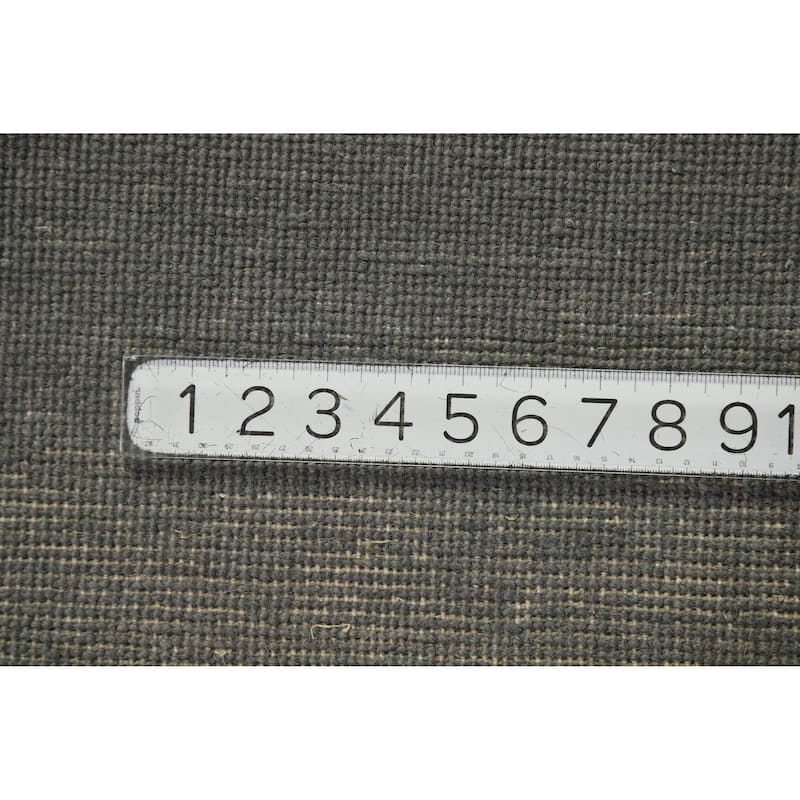 Hand Knotted Oriental 100% Wool Carpet Modern Solid Greys & Charcoal Gabbeh Area Rug - 13' 3'' X 10' 3''