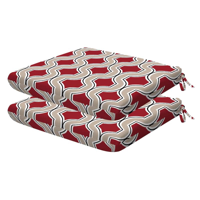 Outdoor Universal Seat Cushion (2-Pack) - 18" wide x 17.5" deep x 2.5" thick