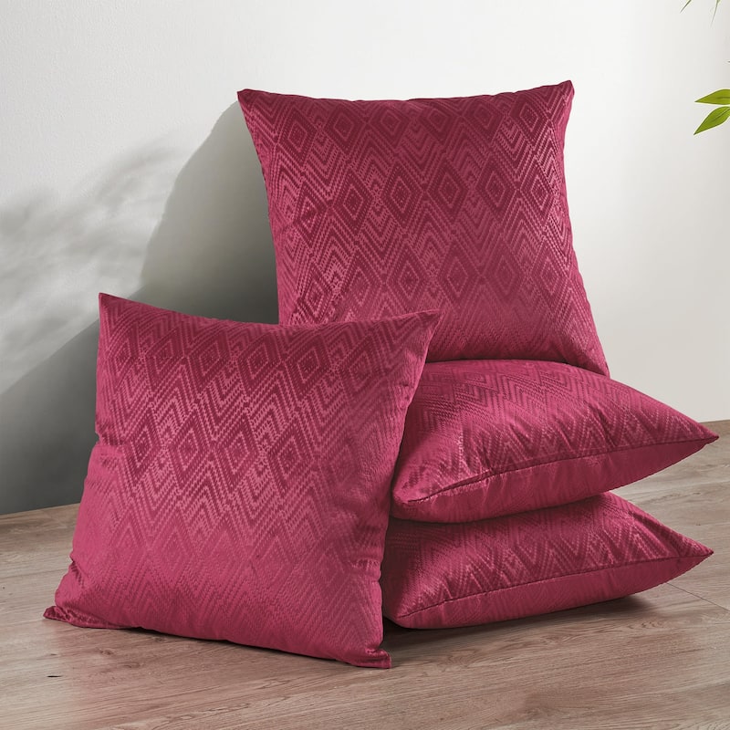 Tonopah Ikat Velvet Throw Pillow Cover Set, NO INSERT