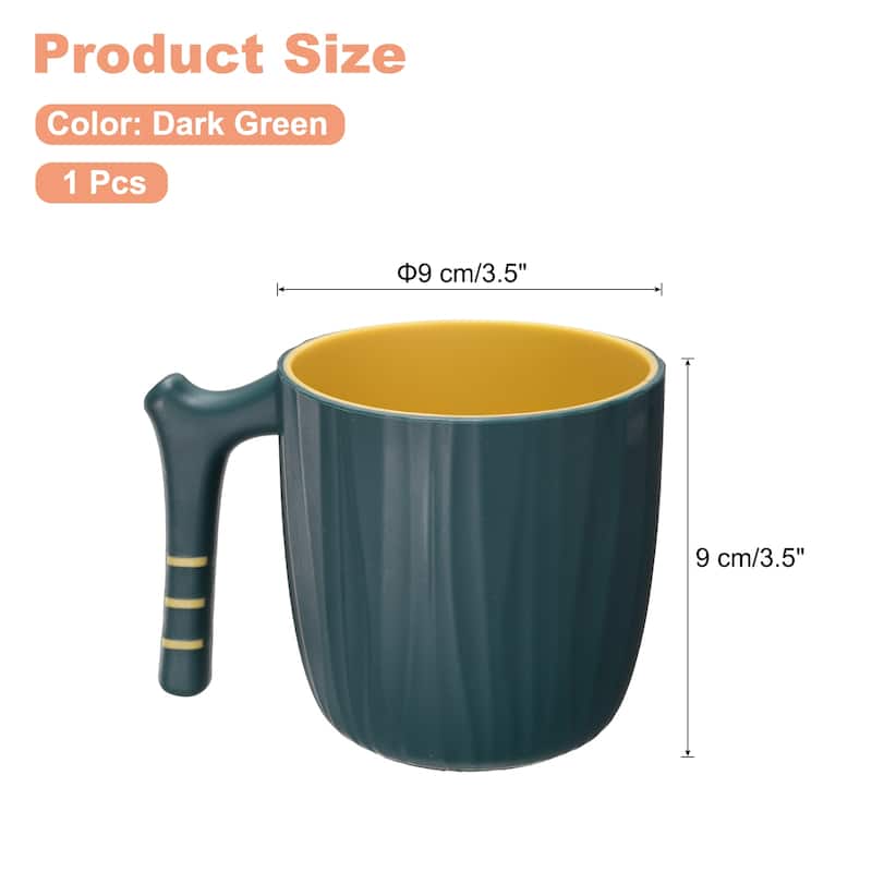 Toothbrush Cup with Handle Reusable Bathroom Tumbler Cup - Dark Green