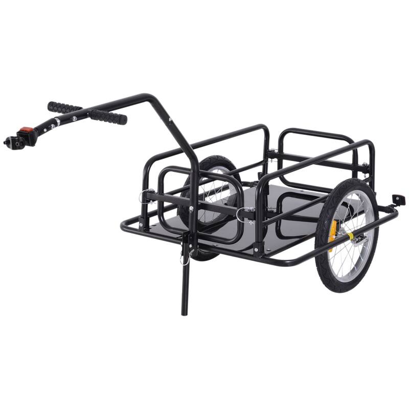 Foldable Heavy-Duty Bike Cargo Trailer with 16-Inch Wheels and 88lb Capacity