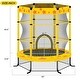 preview thumbnail 8 of 8, 4.5FT Trampoline For Kids, 55 Inch Recreational Trampolines W/Safety Enclosure Net, Outdoor Indoor Playground Equipment