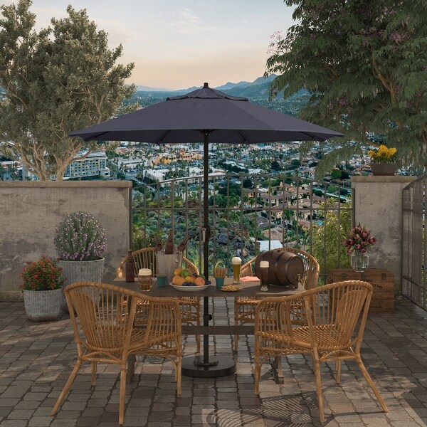 California Umbrella 7.5' Round Aluminum Crank Lift Auto Tilt