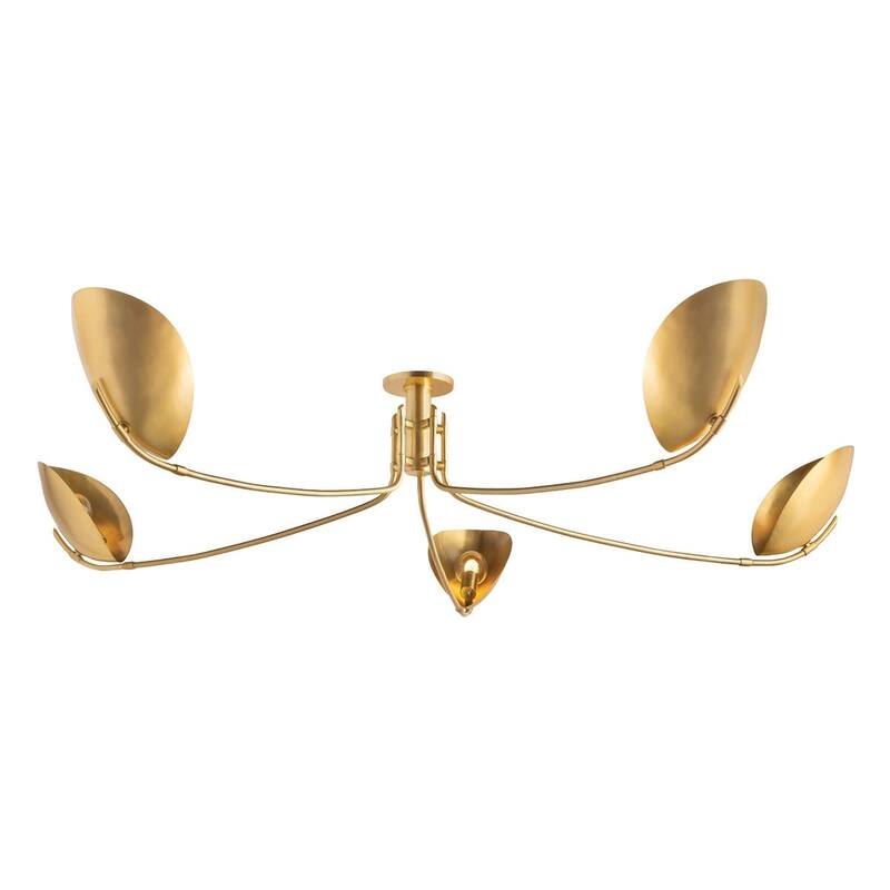 Hudson Valley Lighting 1755 Avondale 5 Light 72" Wide Semi-Flush - Aged Brass