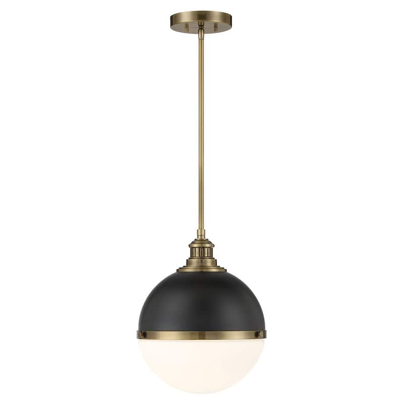 Minka Lavery 6605 Vorey 13" Wide Pendant with Etched Opal Glass