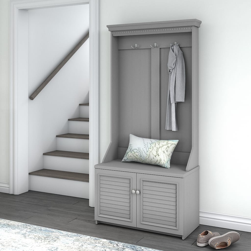 Fairview Hall Tree with Shoe Storage Bench by Bush Furniture