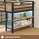preview thumbnail 7 of 41, Twin Size Low Loft Bed 6 Fabric Storage Drawers LED Lights Twin Over Twin Bunk Bed