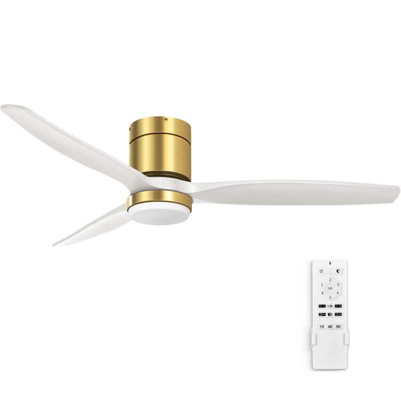 Moasis 52" LED Ceiling Fan Light with 3 Solid Wood Blades
