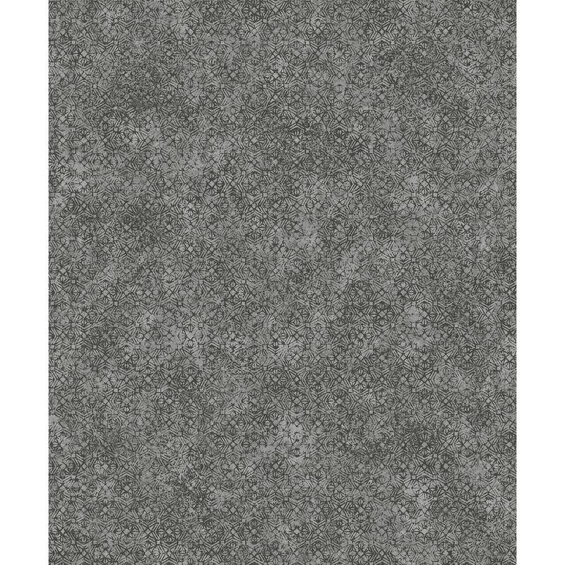 A-Street Prints Hirawa Pewter Metallic Mosaic Wallpaper