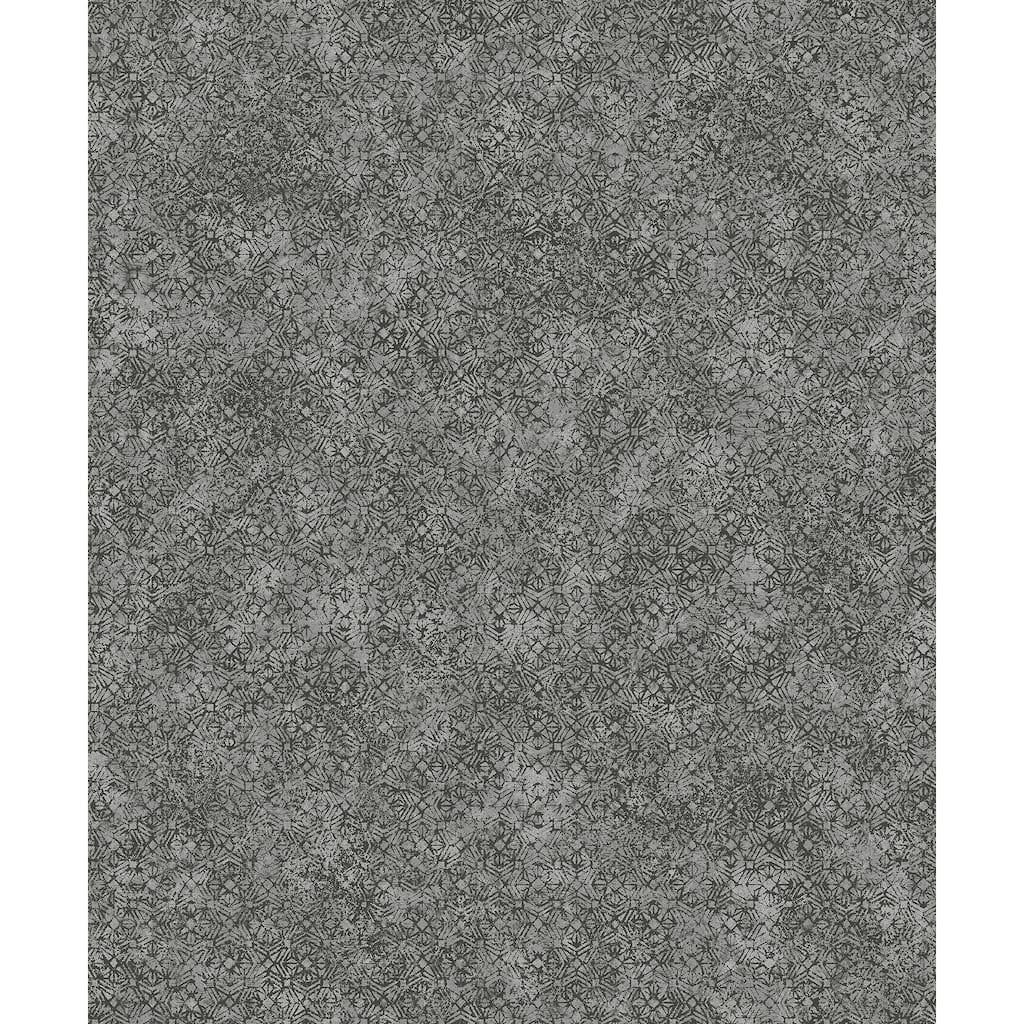 A-Street Prints Hirawa Pewter Metallic Mosaic Wallpaper
