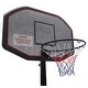 preview thumbnail 3 of 5, 43" Gray Mix Basketball Hoop System Height Adjustable Basketball Hoop with Wheels