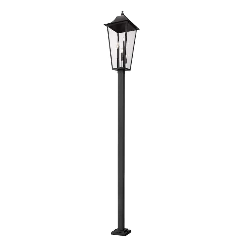 Gannon 5 Light Outdoor Post Mount Fixture in Black