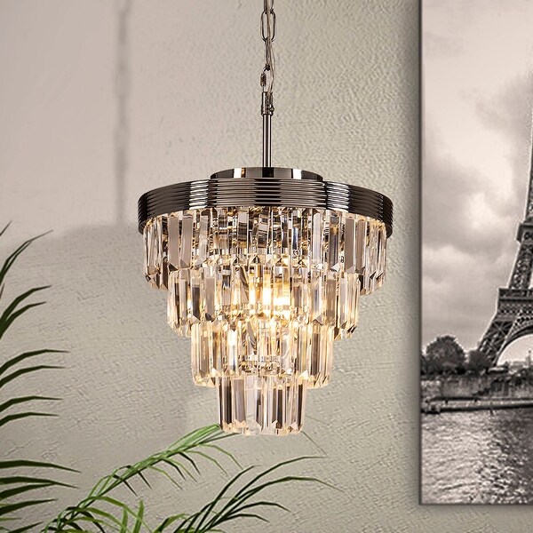 Interior Decor Crystal Teired 3-Lights Chandelier Ceiling Lighting. Opens flyout.