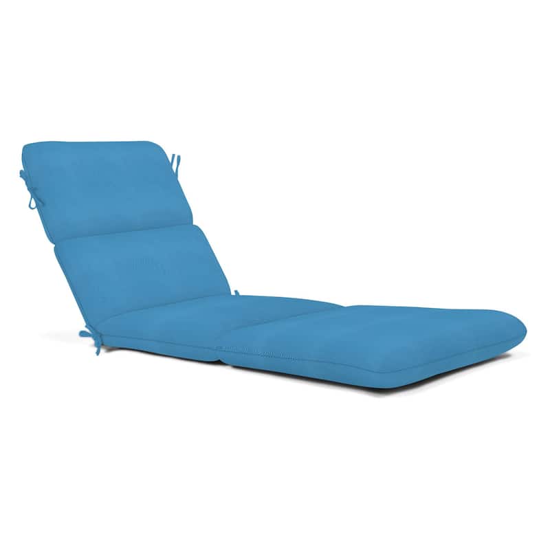 Casual Cushion Sunbrella® Fabric 1-Piece Outdoor Chaise Cushion, 22.5"W x 74"L - 22.5"W x 74"L - Canvas Capri