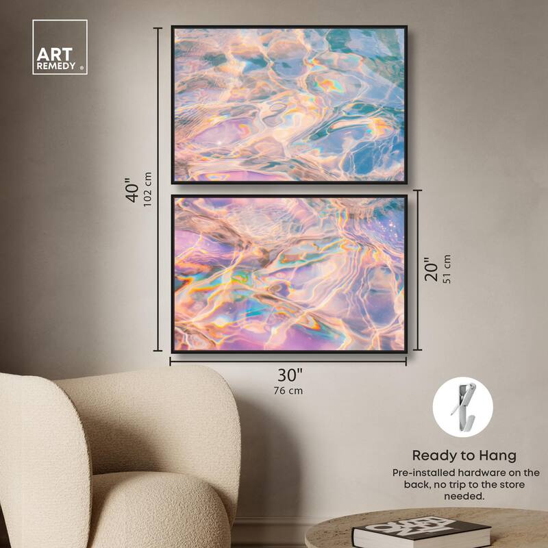 Metallic Drift II Canvas Set of 2 by Art Remedy