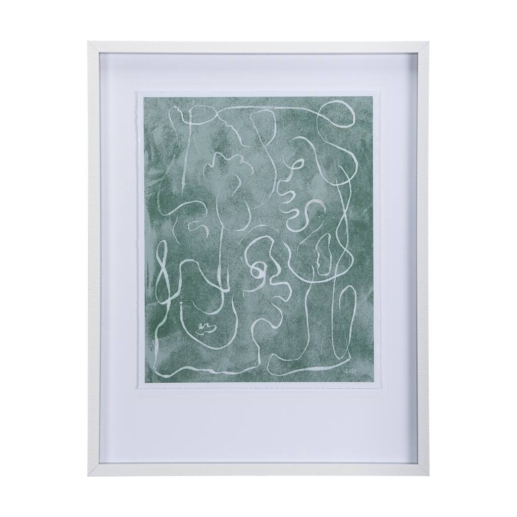 Thread Green I Framed Art Print