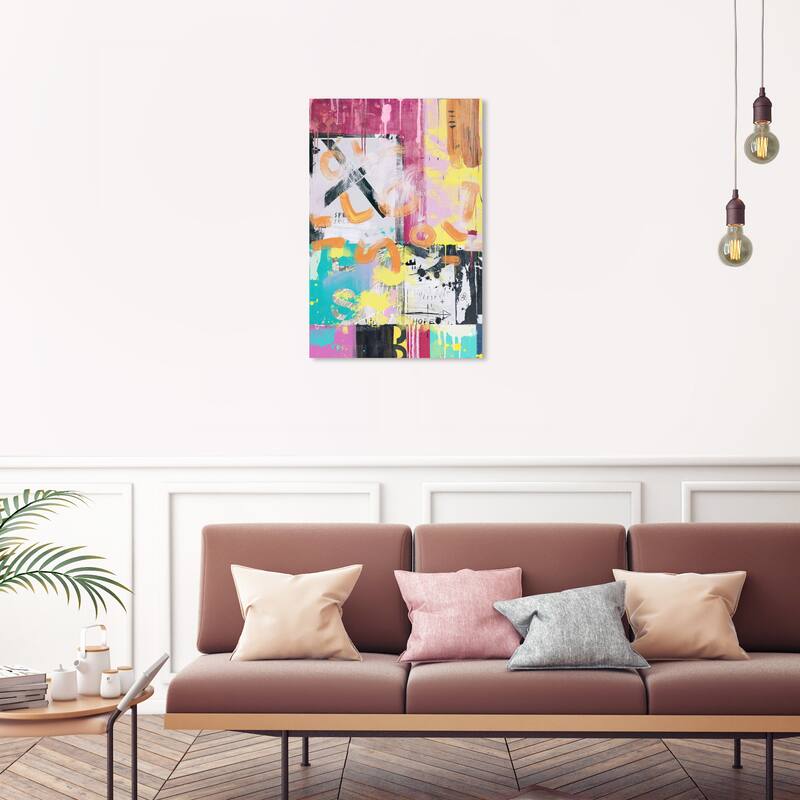 Wynwood Studio Canvas Abstract When hope paints Pink Modern & Contemporary Wall Art Canvas Print - 20 x 30