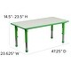 preview thumbnail 25 of 37, 23.625"W x 47.25"L Rectangle Plastic Activity Table Set with 6 Chairs