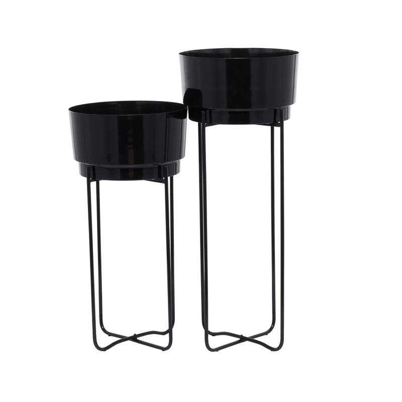 CosmoLiving by Cosmopolitan Metal Contemporary Planter (Set of 2) - S/2 31", 25"H