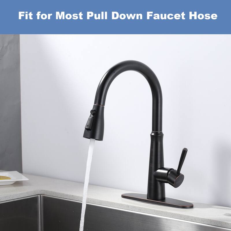 WOWOW 1/2 in. Kitchen Faucets Head with 3-Spray Modes and 9 Adapters
