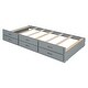 preview thumbnail 10 of 10, Twin Size Bed Frame, Storage Headboard, Outlets,Trundle,3 Drawers,Gray