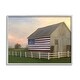 preview thumbnail 17 of 29, Stupell American Flag Rural Barn Sunset Farm Landscape Framed Wall Art, Design by Amy Hall - Multi 20 x 16 - Grey