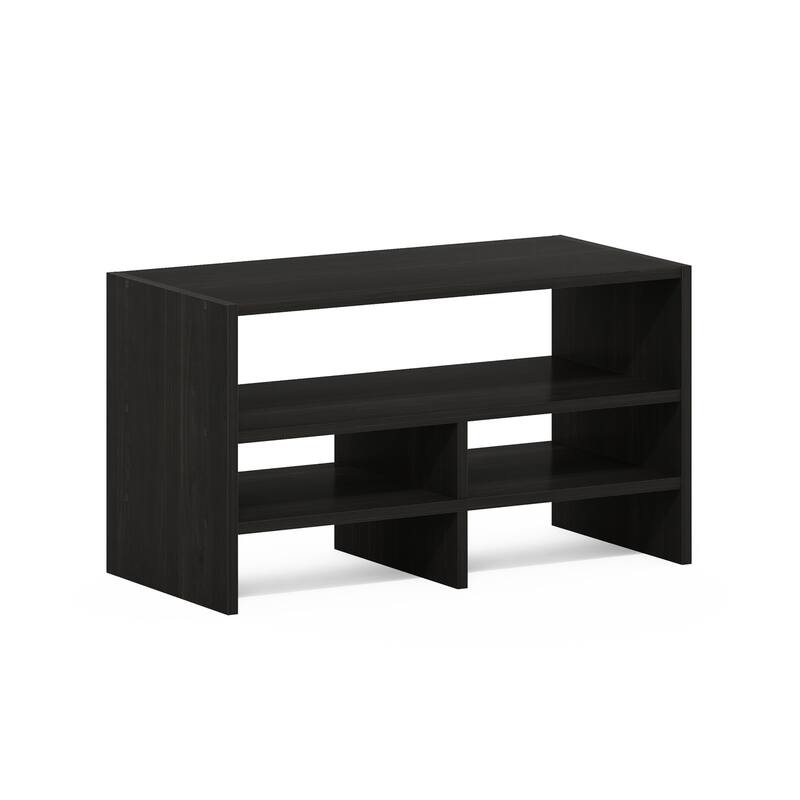 9.3 in. Tall Espresso Wood 3-Shelf Bookcase