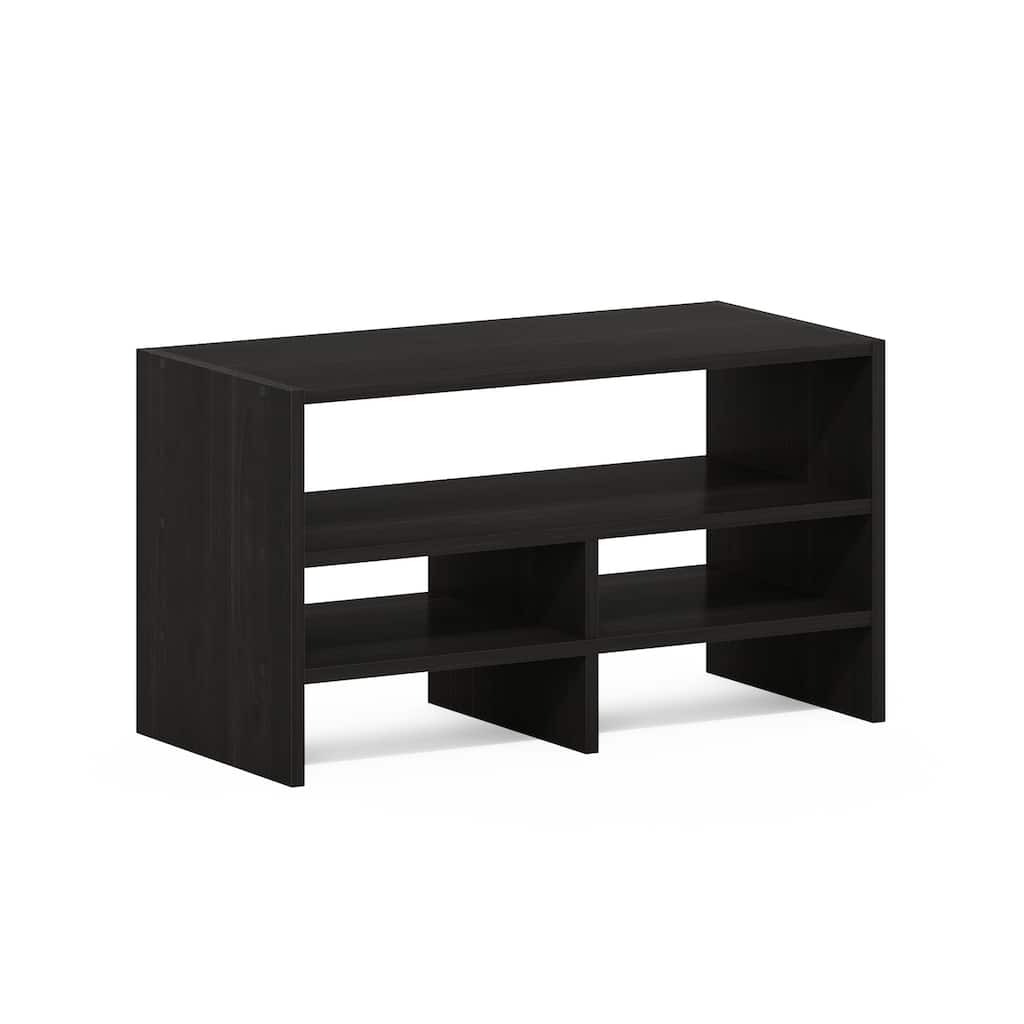 9.3 in. Tall Espresso Wood 3-Shelf Bookcase