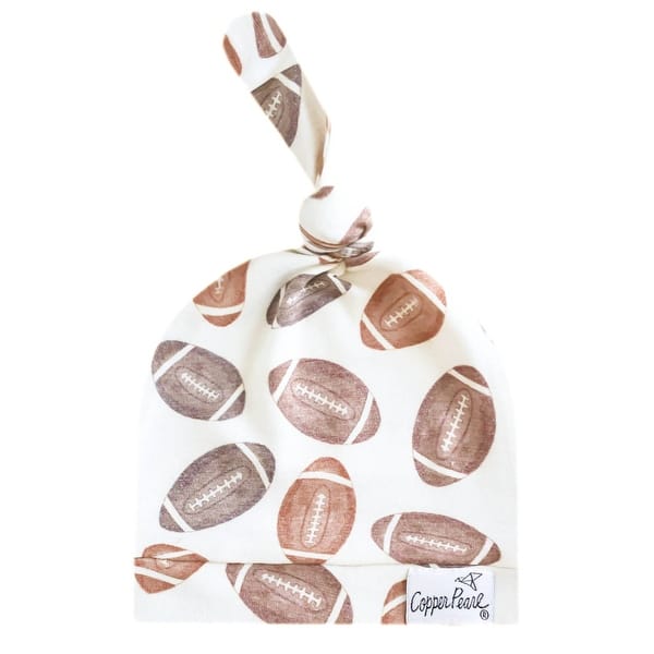 slide 2 of 2, Copper Pearl Boy's Top Knot Hat (0-4mo) Blitz