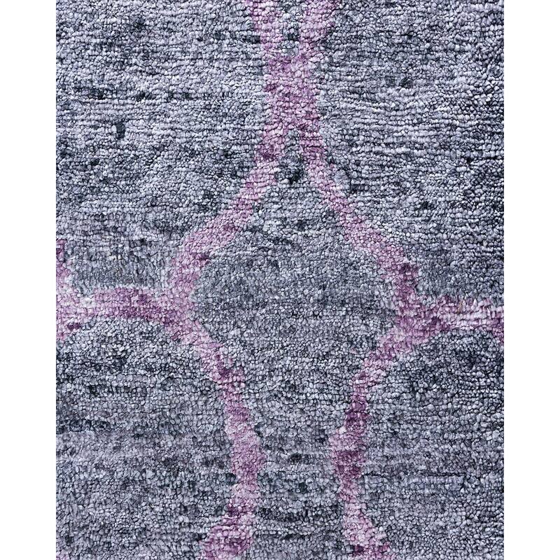 Modern One-of-a-Kind Hand-Knotted Area Rug, Gray - 7' 10" x 10' 1"
