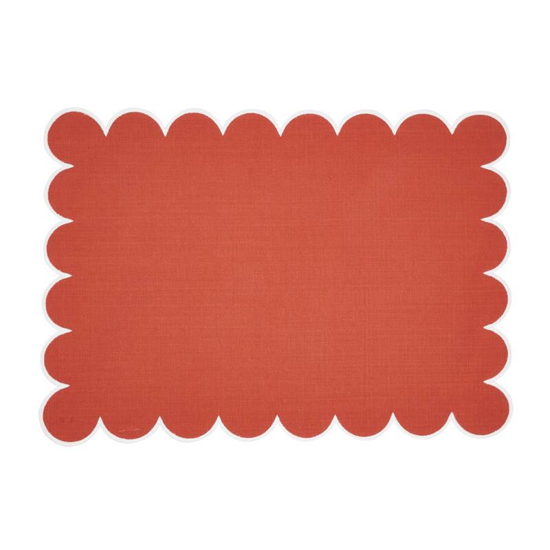 Eco Scallop Border Placemat (Set of 4) - 14"x20" - Rust