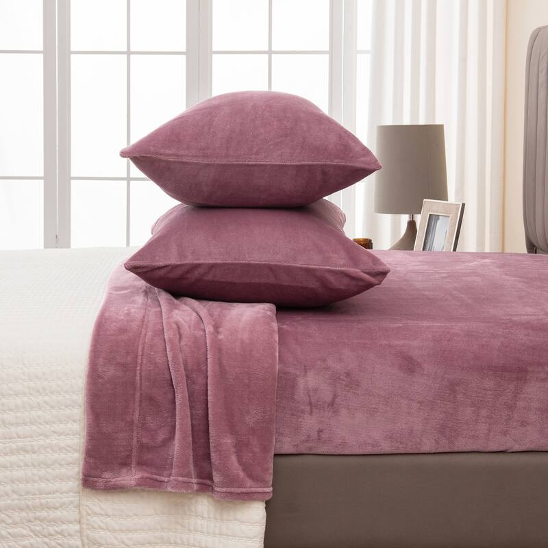 Linery & Co. Ultra Soft & Cozy Velvet Plush Fleece Printed Sheet Set