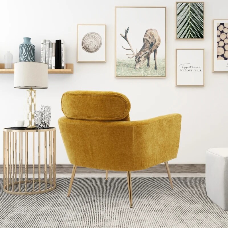 Modern Accent Chair Armchair Upholstered Reading Chair Single Sofa