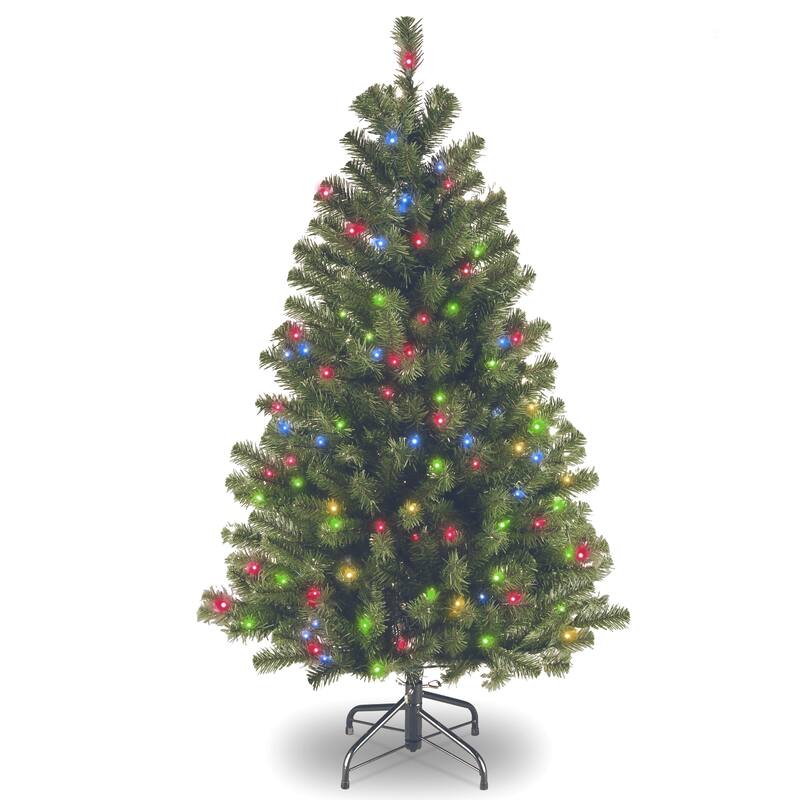 National Tree Company 4.5 ft. North Valley Spruce Tree with Multicolor Lights - 4.5 Foot