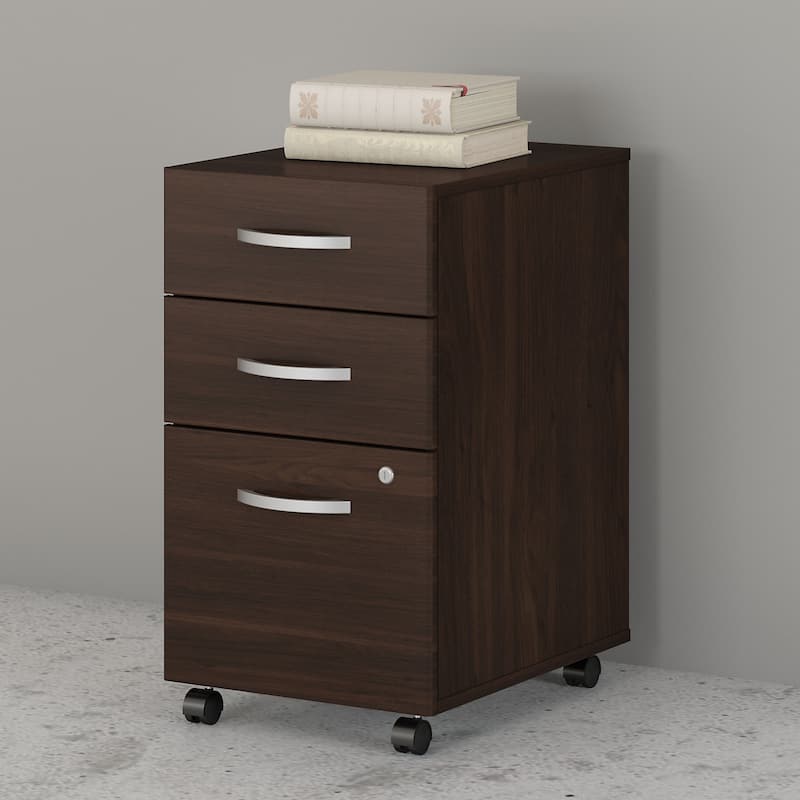 Bush Business Furniture Studio C 3 Drawer Storage File Cabinet - Black Walnut