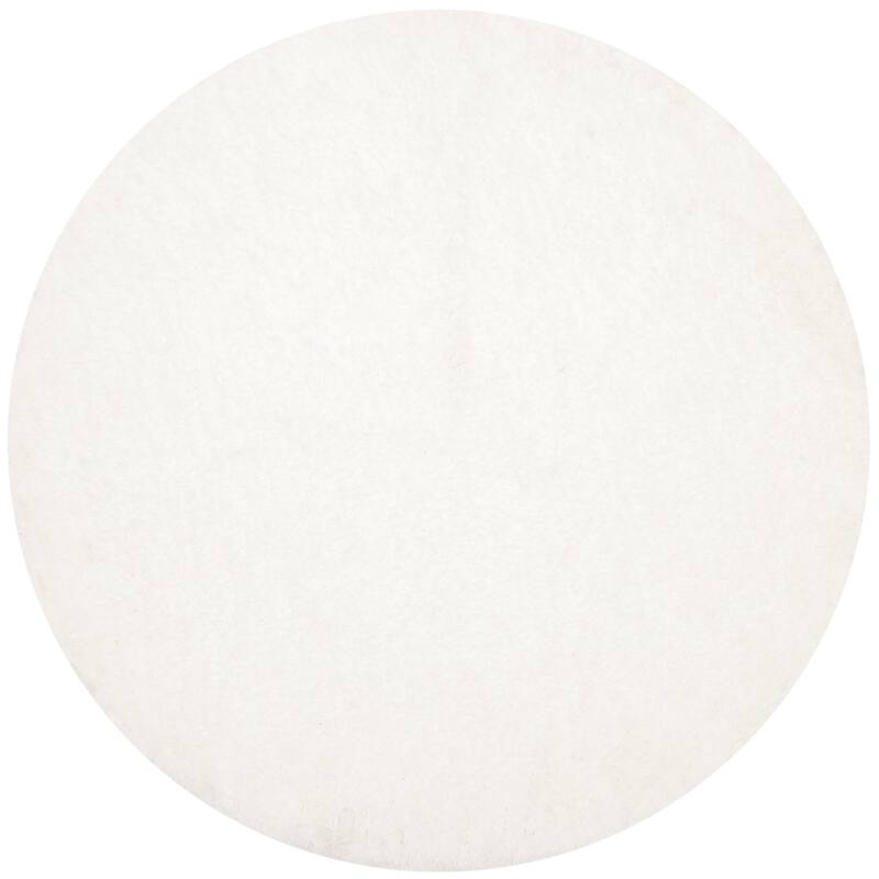 SAFAVIEH Handmade Sheep Shag Dochia Solid Polyester Rug
