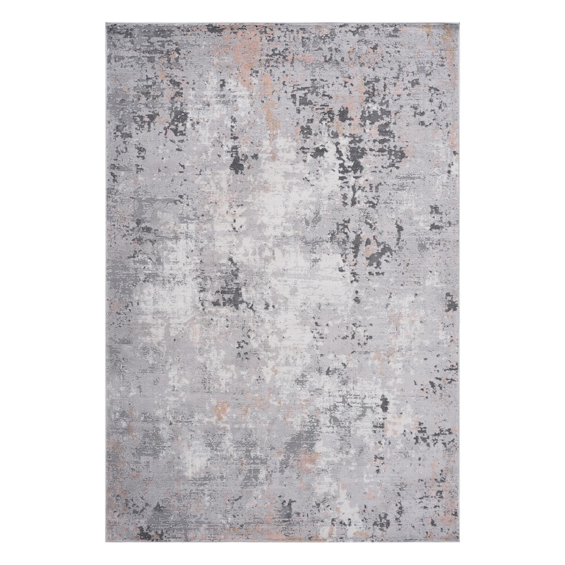 MARFI Collection Grey / Multi / Abstract Non-Shedding Area Rug - 90" D x 63" W x 0.28" H