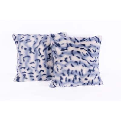 Amara fauxfur Throw Pillow Covers Set of 2, NO INSERT