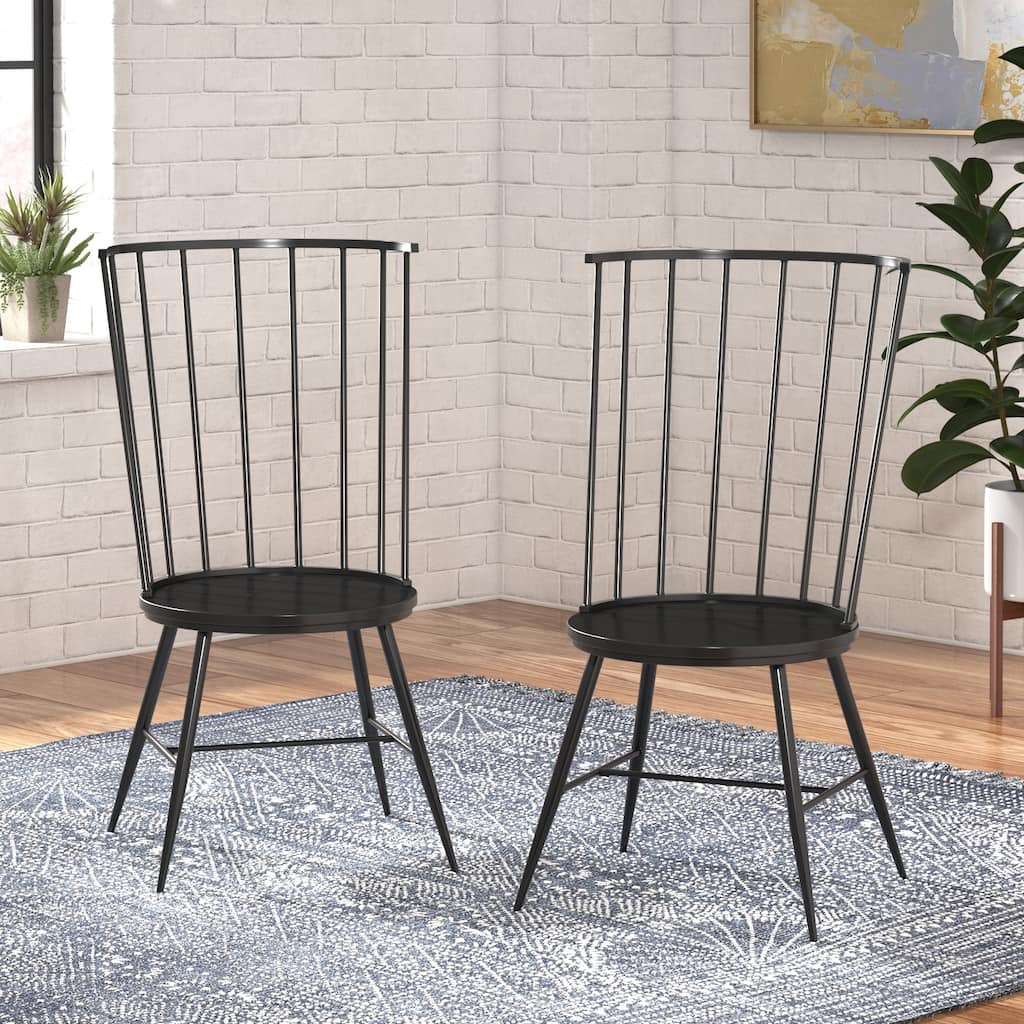Krumlov High Back Windsor Classic Dining Chairs (Set of 2)